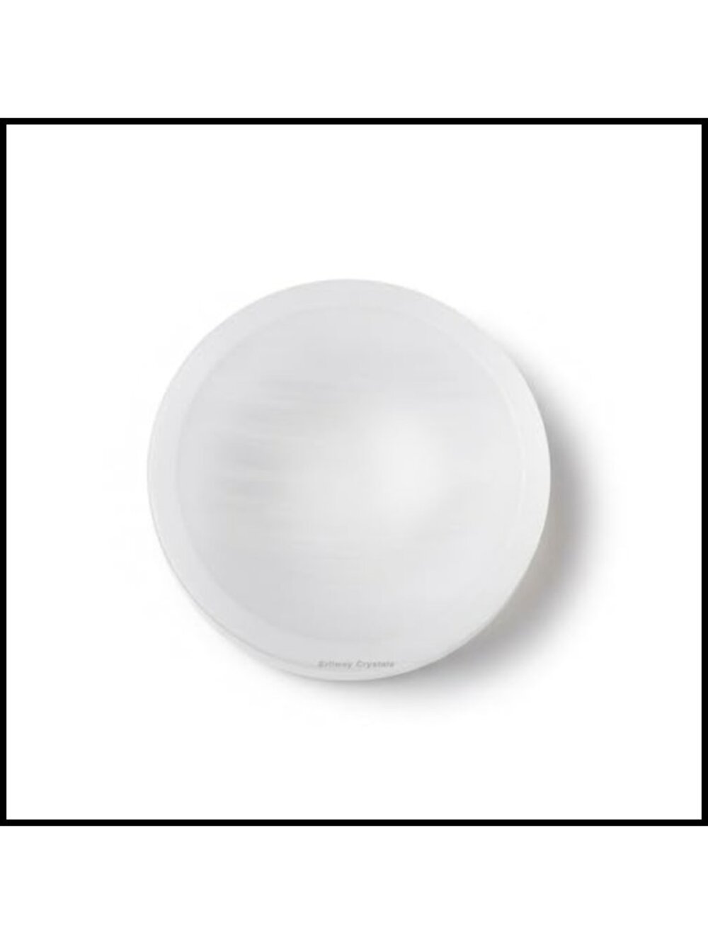 Selenite Crystal Bowl 2.4" Round Recharging Cleansing Stone Decor